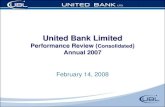 Performance Review ( Consolidated Annual 2007 · 2011. 11. 1. · • Awarded “Best Domestic Bank in Pakistan 2007” by "Asiamoney" ... FY Dec'07 FY Dec'06 % change Net Interest