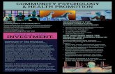 COMMUNITY PSYCHOLOGY & HEALTH PROMOTION · 2020. 7. 16. · Bachelor of Arts: Community Psychology and Health Promotion (Total Credits: 42) Required Courses: (36 Credits) Community