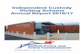 Independent Custody Visiting Scheme Annual Report 2016/17 · Activities during 2016/17 The ICVs Panels met on a quarterly basis with the relevant Custody Inspector to discuss visiting