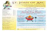 Family Day Picnic · 10/7/2018  · ST.J OAN OF ARC PARISH 3 ST.JOAN OF ARC CHURCH PASTORAL TEAM Mrs. Jennifer Suarez, Office Manager 985-651-1073, bookkeeper@sjachurch.com Mrs. Hope