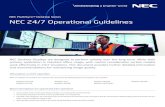 NEC MultiSync® Desktop Series NEC 24/7 Operational Guidelines · NEC 24/7 Operational Guidelines NEC Desktop Displays are designed to perform reliably over the long term. While their