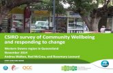 CSIRO survey of Community Wellbeing and …...1. Community wellbeing (74 items) • 15 dimensions: across social, economic, services and facilities, environment, political, health