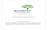 Investment Philosophy Document - McCarthy …mccarthyfinancial.com.au/.../07/Investment-Philosophy.pdfInvestment Philosophy Document Important Information – It is important to realise