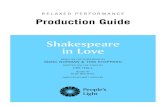 Shakespeare in Love - People's Light · People’s Light Relaxed Performance — Shakespeare in Love Romeo and Juliet Romeo and Juliet is a famous play by William Shakespeare. In