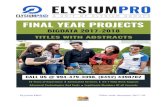 Elysium PRO Titles with Abstracts 2017-18 · challenges on encrypted data storage and management with deduplication. Traditional deduplication schemes cost of Big Data application