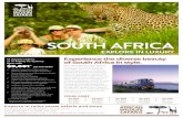 SOUTH AFRICA · upon a memorable rail journey aboard the sumptuous Blue Train. Enjoy delectable meals, premium South African wines and sensational views as you travel westwards to
