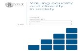 Valuing equality and diversity in society - VTCT · Valuing equality and diversity in society 1. Understand what is meant by diversity and appreciate its value to society 2. Understand
