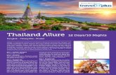 Thailand Allure 12 Days/10 Nights · 2019. 3. 27. · Saskatoon, Regina, Winnipeg, Halifax, St. John $400, Ottawa, Montreal, Quebec city $300 • Tour prices are subject to change
