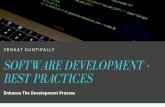 Venkat Guntipally - Best Practices for Software Development Projects