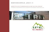 MEMORIA 2011 - Digital CSICdigital.csic.es/bitstream/10261/49540/1/Memoria_Instituto Pirenaico … · Memoria anual 2011 | 6 de doctorandos (becarios y contratados) ha seguido aumentando