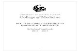 BCC 7114: CORE CLERKSHIP IN EMERGENCY MEDICINE1 BCC 7114: CORE CLERKSHIP IN EMERGENCY MEDICINE Syllabus/Handbook 2012 – 2013