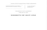 EXHIBITS OF ACIT-USA - USITC€¦ · 7019 (con.) 7019.40 7019.40.05 00 Glass fibers (including glass wool) and articles thereof (for example, yarn, woven fabrics): (con.) Woven fabrics