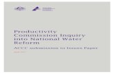 Productivity Commission Inquiry into National Water Reform · ACCC submission to Productivity Commission Inquiry into National Water Reform Issues Paper 5 2.1.1. Unbundling Progress