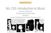 Mu 110: Introduction to Music...2017/01/12  · Mu 110: Introduction to Music Instructor: Dr. Alice Jones Queensborough Community College Spring 2017 Sections F1 (Mondays 12:10-3)