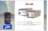 User Guide 6618-2202 TD-36 Westermo Teleindustri AB · 4 6618-2202 According to: TIA-968-A and CS-03 Part 1, issue 9 This equipment complies with Part 68 of the FCC rules and the