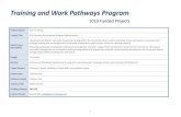 Training and Work Pathways Program...students develop a career strategy and plan that empowers them to build industry networks, empowers confidence in the workplace, promotes professionalism,