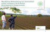 Workshop Networking for Innovation under measure 16 in ... · Presentation “Implementing the EIP-AGRI –state of play” ... 10 OGs, 10M€ •OG must contain at least one entrepreneur