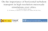 On the importance of horizontal turbulent transport in ... · On the importance of horizontal turbulent transport in high resolution mesoscale simulations over cities. A. Martilli