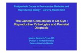 The Genetic Consultation in Ob-Gyn : Reproductive ...€¦ · MG-DGM-OMS-GCinObGyn 2 The Genetic Consultation in Ob-Gyn : I - Reproductive Pathologies-Primary Sterility / Infertility