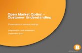 Open Market Option - Customer Understanding · – 10 depth interviews, face to face, 60 minutes ... Because pre retirement tends to be a very ‘driven’ lifestage with ... missing