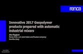 Innovative 2017 Geopolymer products prepared with ... - Geopolymer... · products prepared with automatic industrial mixers . Automatic 5 liter Mixer for geopolymers for R&D, university