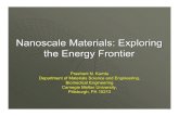Nanoscale Materials: Exploring the Energy Frontier€¦ · C/2.5 rate-160000-140000-120000-100000-80000-60000-40000-20000 0 20000 40000 00.2 0.4 0.6 0.811.2 Cell Potential (V) dQ/dV