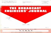 I EGLEE1' JOULNAL - americanradiohistory.com · THE BROADCAST Ef1GIf1EERS' JOURf1AL ED. STOLZENBERGER, EDITOR AND BUSINESS MGR. Editorial, Advertising and Circulation Offices: 116-03