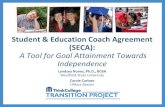 Student & Education Coach Agreement (SECA): A Tool for ... · Goal Setting • Several studies have shown the importance of goal-setting and attainment for improvement of outcomes