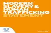 MODERN SLAVERY& HUMAN TRAFFICKING STATEMENT · human trafficking. 4 UNILEVER. MODERN SLAVERY AND HUMAN TRAFFICKING STATEMENT -EMBEDDING OUR POLICIES : We know that policies can only