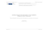 Introduction - erasmusplus.is  · Web viewOnline Expert Evaluation Tool (OEET) Expert User Manual - Recording the assessments of projects, proposals and reports - Version 2.0. 20