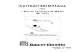 Instruction Manual for BE1-40Q E-Manuals/Basler... · of Basler Electric, Highland Illinois, USA. It is loaned for confidential use, subject to return on request, and with the mutual
