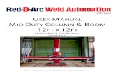 USER MANUAL MID DUTY COLUMN BOOM 12 - … MD 12X12 NA SN07497.pdfThe column & boom manipulator is designed to aid the welding of vessels both longitudinally and circumferentially.