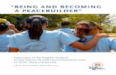 “BEING AND BECOMING A PEACEBUILDER” · Resolution 2250 on Youth, Peace and Security (2015) is the outcome of an institutional reflection process of the Life & Peace Institute’s