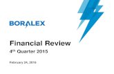 Financial Review · 9 Summary Q4 2015 Q4 IFRS Proportionate Consolidation (in thousands of dollars, except power production and EBITDA (A) margin) 2015 2014 2015 2014 Power Production