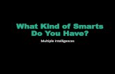 What Kind of Smarts Do You Have? Multiple intelligences describe the different ways in which we use
