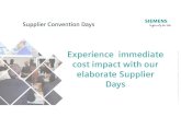 Supplier Convention Days - Siemens6...Supplier fair PVC2)-negotiations GVS3) - or localization-workshops Supplier eva-luation and development workshop Siemens fair (introduction of