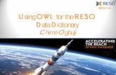 RESO16 Using OWL for the RESO Data Dictionary€¦ · Using OWL: Benefits & Opportunities • Reduce or eliminate semantic ambiguity of Data Dictionary terms • Facilitate the use