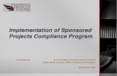 Implementation of Sponsored Projects Compliance Programdocs.udc.edu/osp/NSF Relevant Employee Training content 20150113.pdfSponsored Projects Compliance Program (SPCP) to ensure compliance