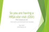 So you are having a HRSA site visit · Sliding Fee Discount Program Part 1 of 3 uApplicability to In-Scope Services uSliding fee Discount Program Policies u Must include: Uniform