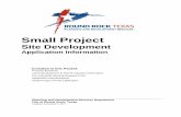 Small Project Packet Template€¦ · Development packet includes the procedural information, requirements, and forms necessary for obtaining a small project site development permit