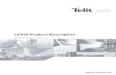 LE920 Product Description - Round Solutions · semiconductor memories or other media. Laws in the Italy and other countries preserve for Telit and other 3 rd Party supplied SW certain