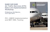 NAM/CAR/SAM Federal Aviation Air Traffic Services (ATS ...Air Traffic Services (ATS) Data Link Implementation Workshop P31: AMHS Implementation and MET XML Testing Philipsburg, Sint