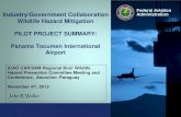 Federal Aviation Industry/Government Collaboration ... WINCAP... · Wildlife Hazard Mitigation PILOT PROJECT SUMMARY: Panama Tocumen International Airport ICAO CAR/SAM Regional Bird