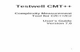 Complexity Measurement Tool for C/C++/C# User's Guide ... · Testwell CMT++ - Complexity Measurement Tool for C/C++/C# , is a tool for analyzing the static complexity and size properties