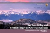 San Luis Valley and Central Sangre de Cristo Mountains · eastern ﬂ ank of the central Sangre de Cristo Mountains. U.S. Highway 160 from Walsenburg, Colorado provides a western