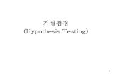 가설검정 (Hypothesis Testing) - KOCWcontents.kocw.net/KOCW/document/2014/Hallym/hanyoungwook/... · 2016. 9. 9. · 2 가설검정과 가설 • 가설(Hypothesis): 검정을