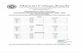 girls...Merit(Genral) S.NO Form No MARWARI COLLEGE, RANCHI [INTERMEDIATE] 1st Selection list For Provisional Admission-2020-22 Girl's Section I.A (Insider) Last Date for Admission
