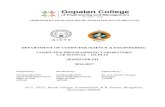 Computer Programming Laboratory - Gopalan Colleges€¦ · Computer Programming Laboratory 15PCD13 2016-2017 Dept. of CSE, GCEM, Bangalore Page 6 SEMESTER-I COURSE OBJECTIVE To provide
