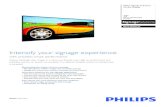 Intensify your signage experience - English · Philips Signage Solutions Q-Line Display 48" Direct LED Backlight Full HD BDL4830QL Intensify your signage experience with priceless