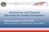 Assistance and Support Services for Family Caregivers · Support Groups Caregiver Support Coordinators Peer Mentoring Program. SUMMIT 2011 10 ... 30 Days of Respite Care Aid and Attendance